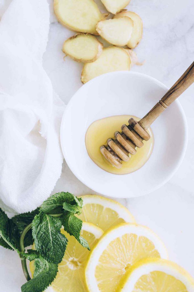 Honey and Lemon Sparkling Water for Nausea Healthy Substitute