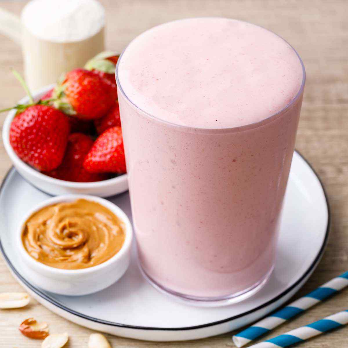 Peanut Butter and Jelly Protein Shake (ERMAHGERD!) Healthy Substitute