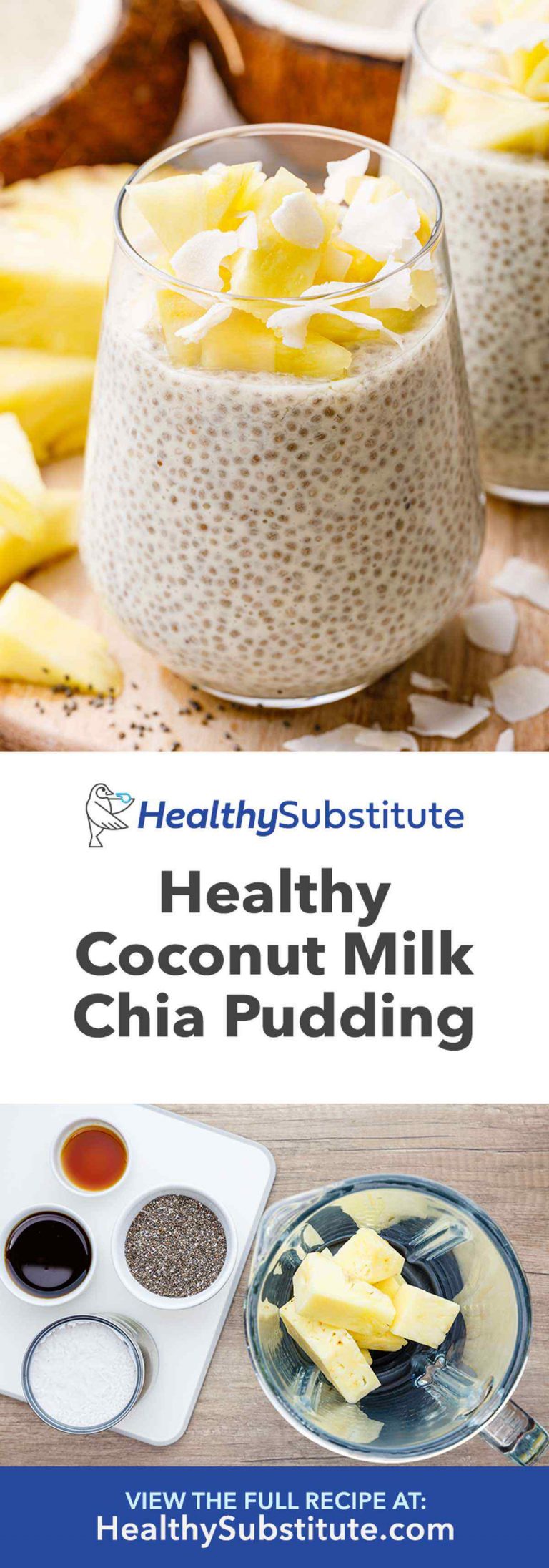 Healthy Coconut Milk Chia Pudding (Pina Colada Copycat) Healthy