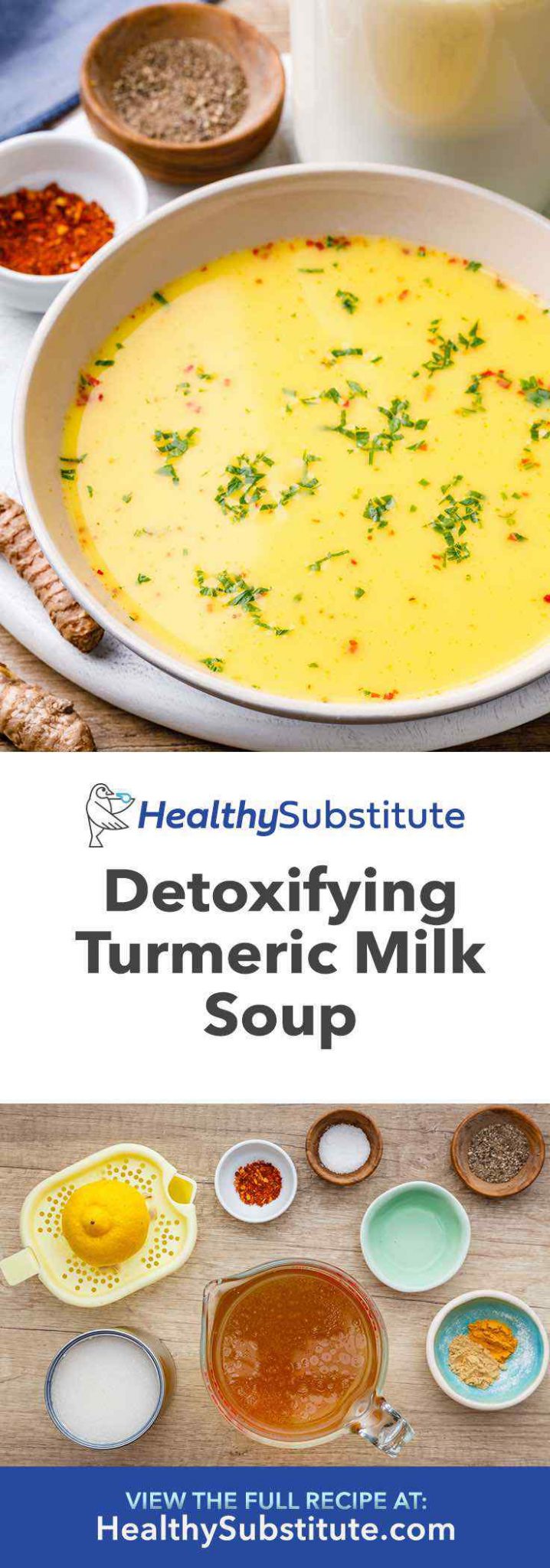 Detoxifying Turmeric Milk Soup (Easy 10-Minute Recipe) - Healthy Substitute