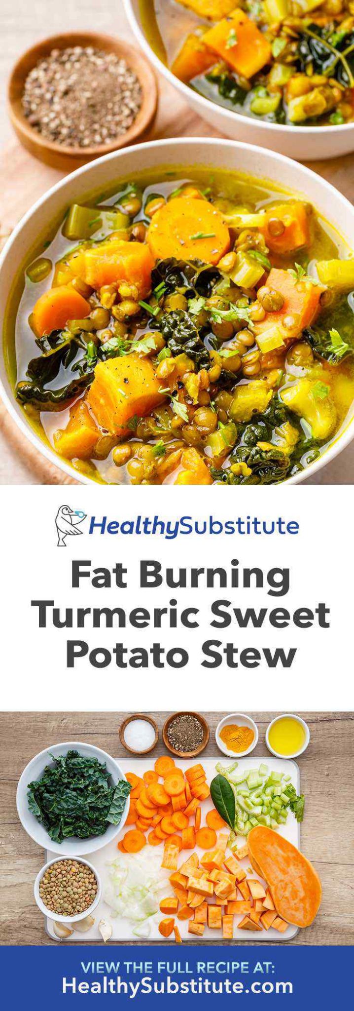 Fat Burning Turmeric Sweet Potato Stew (Balanced Nutrition in a Bowl