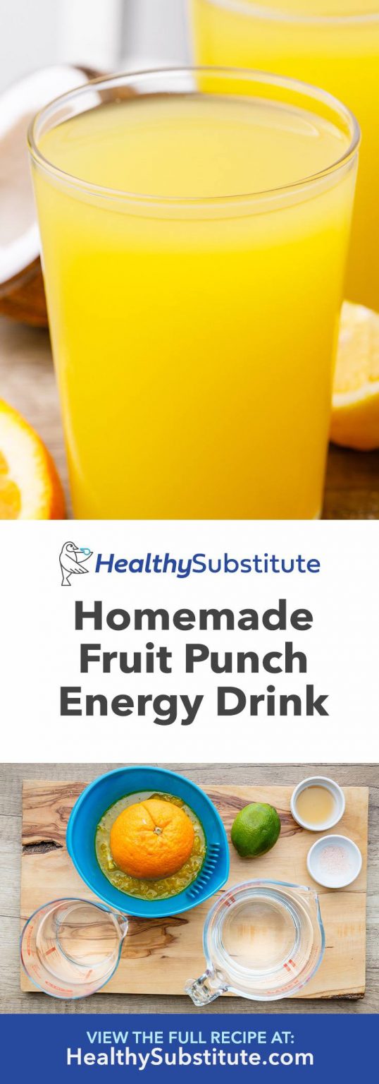 Healthy Homemade Fruit Punch Energy Drink Healthy Substitute