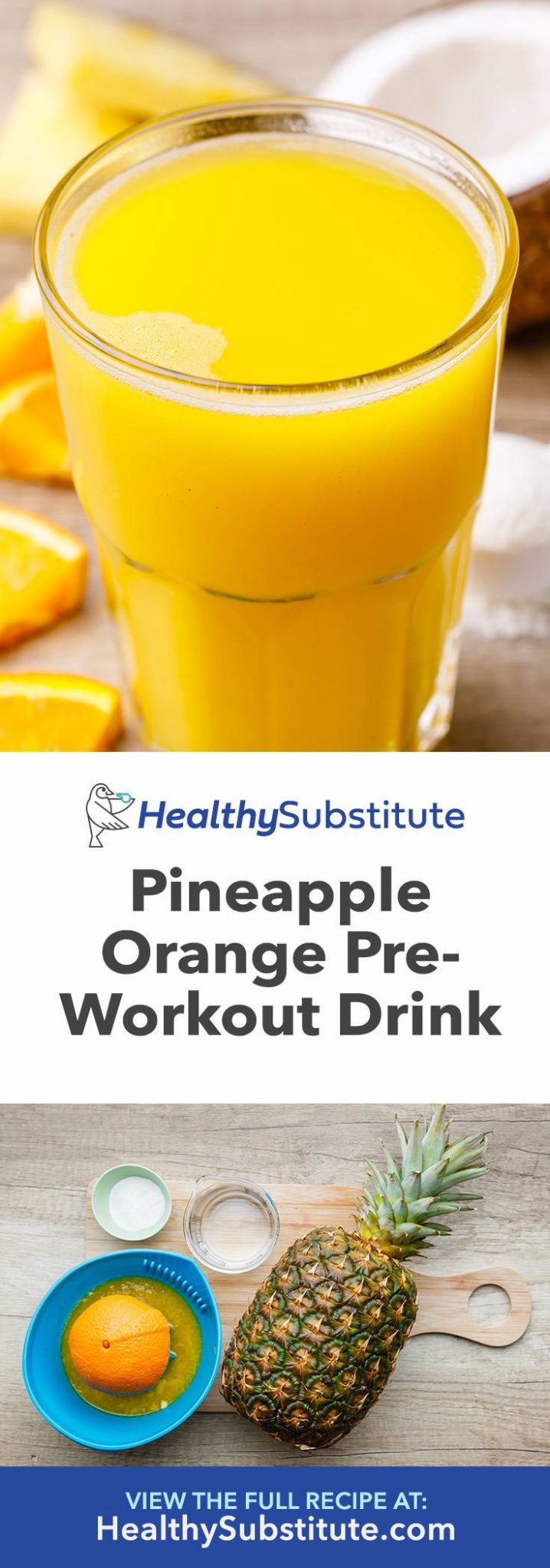 Pineapple Orange PreWorkout Drink for Sustained Energy Healthy