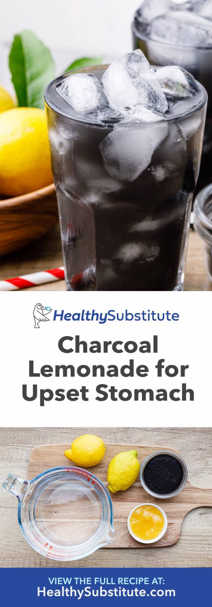 Soothing Charcoal Lemonade for Gas and Upset Stomach Healthy Substitute