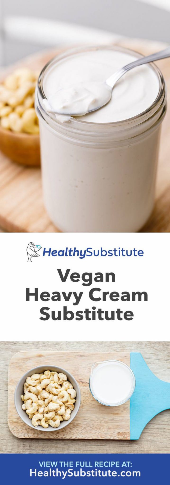 Vegan Heavy Cream Substitute (High Protein, DairyFree) Healthy Substitute